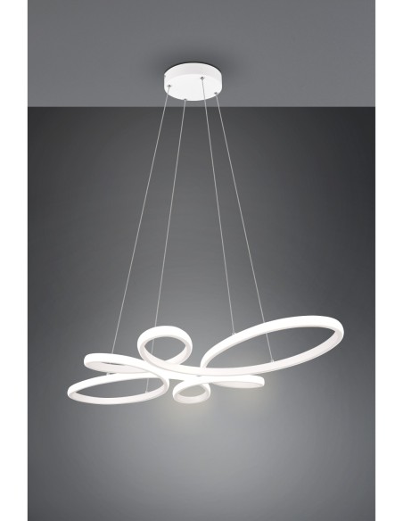 Trio – Fly – Luminaire suspendu design incurvé, éclairage blanc neutre, variateur SWITCH intégré