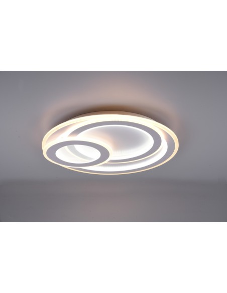 Trio – Mita – Plafonnier LED moderne avec télécommande, lumière ajustable, fonction veilleuse