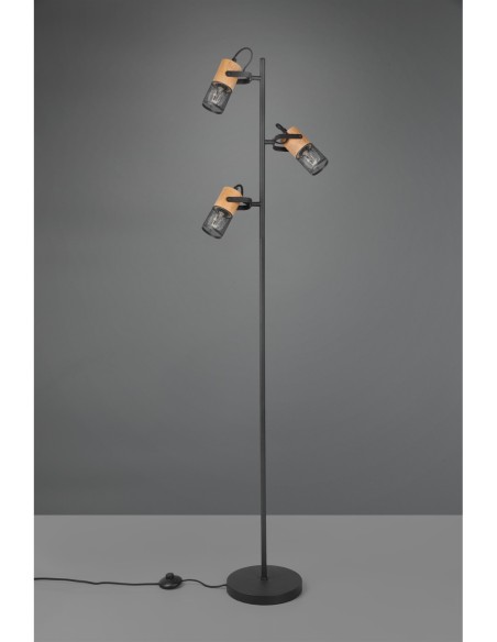 Trio – Tosh – Lampadaire design minimaliste avec interrupteur à pied, éclairage LED recommandé