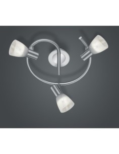 Trio – Levisto – Spot LED 3xE14, 470 lm, lumière chaude, verre albâtre et nickel mat 2