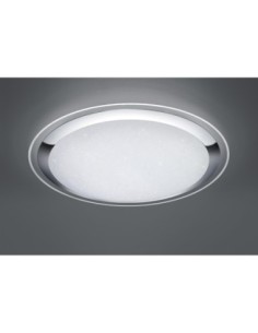 Trio – Miko – Plafonnier LED 90W, 10800lm, 3000-5500K, dimmable avec télécommande, Ø85 cm, blanc bord chromé 2