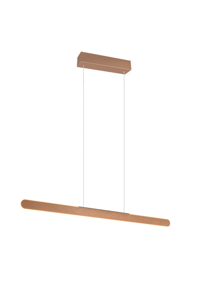 Trio – Helios – Suspension LED 28W, 3300lm, réglable en hauteur, lumière blanche réglable 2700-6500K, couleur café