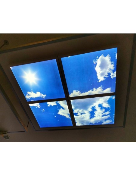 Lot de 4 dalles Led 3D  Sky - Optonica Leluminaireled.com