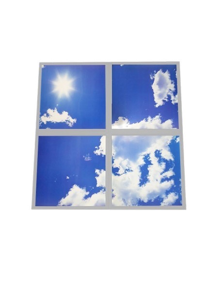 Lot de 4 dalles Led 3D  Sky - Optonica Leluminaireled.com