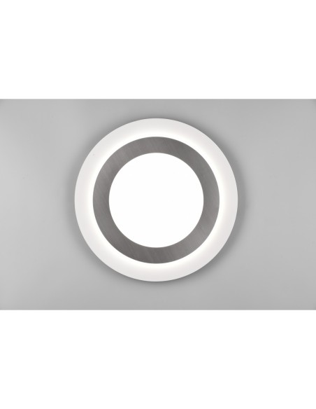 Plafonnier LED, 42W, 5600lm, 2700-6500K, Nickel mat – Trio – Morgan