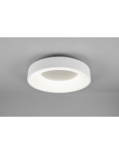 Trio – Girona – Plafonnier LED 27W, 3200lm, 4000K, Blanc mat, éclairage moderne