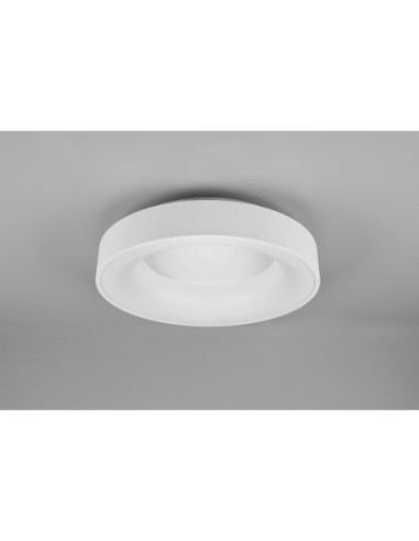 Trio – Girona – Plafonnier LED, 27W, 3200lm, Blanc mat, design rond et épuré