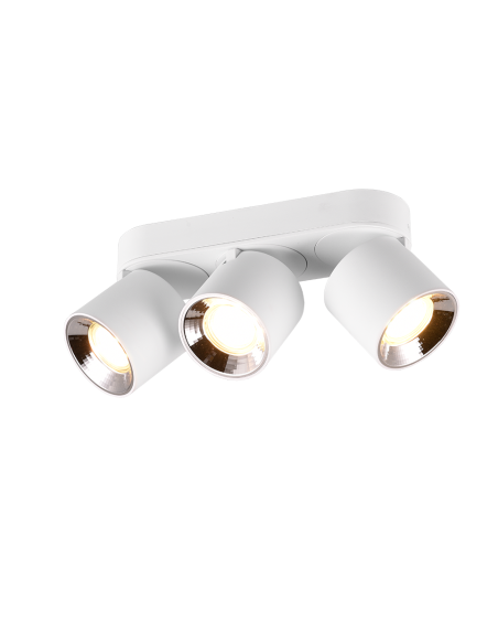 Trio – Guayana – Plafonnier blanc mat avec 3 spots orientables GU10