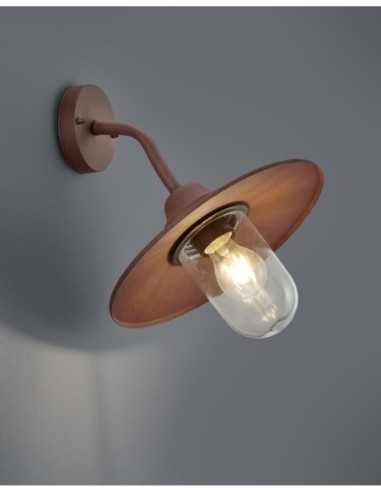 TRIO, Applique, Brenta 1xE27, max.40,0 W Verre, Transparent claire, Corps Fonte | Trio