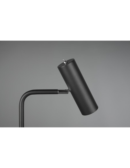 Trio – Marley – Lampadaire LED 5W orientable style épuré noir mat pour salon et couloir