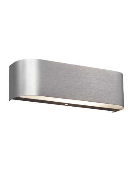 Trio – Adriano – Applique LED 2x3,1W aluminium brossé et verre mat blanc éclairage haut et bas