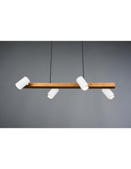 Suspension 4x GU10 max 35W Blanc mat 80 cm - Trio - Marley
