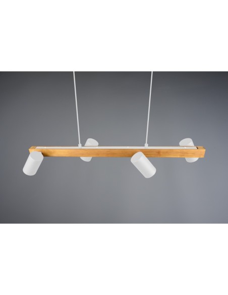 Suspension 4x GU10 max 35W Blanc mat 80 cm - Trio - Marley