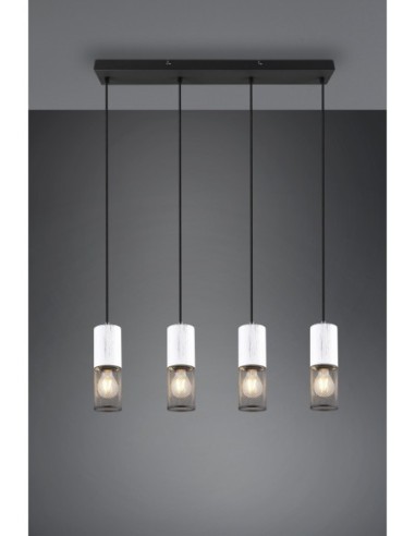 Trio – Tosh – Suspension 4 ampoules E27, style minimaliste, éclairage chaleureux
