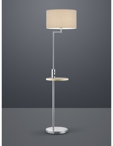 Trio – Claas – Lampadaire moderne nickel mat, 160 cm, éclairage LED recommandé, fonction recharge USB