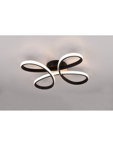 Trio – Fly – Plafonnier LED design incurvé, éclairage dimmable à 3 intensités, 80 % d’économie d’énergie