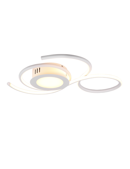 Trio – Jive – Plafonnier LED 36W, 4300lm, blanc mat, dimmable, veilleuse, 2700-6000K