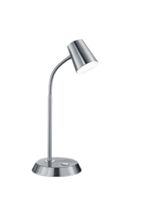 Trio – Narcos – Lampe de table LED tactile 3 intensités, 6,9W, nickel mat et blanc