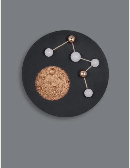 Plafonnier LED 42W – 5100lm, 2300/3000/4000K – Noir mat – Dimmable – Trio – Zodiac