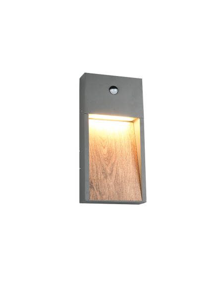 Trio – Salmon – Applique murale LED extérieure imitation bois, 11W, 1200lm, 3000K, IP44