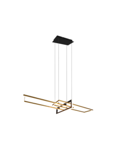 Trio – Salinas – Suspension LED 34W, 4200lm, 3000K, laiton mat, 3 sources lumineuses orientables