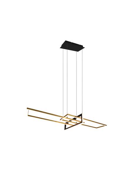 Trio – Salinas – Suspension LED 34W, 4200lm, 3000K, laiton mat, 3 sources lumineuses orientables