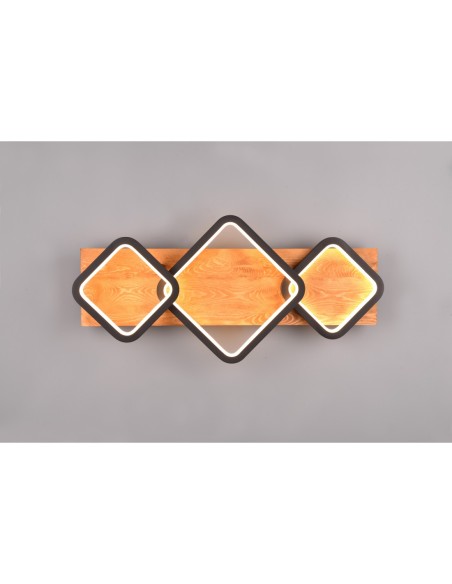 Trio – Rama – Plafonnier moderne alliant lumière indirecte et chaleur du bois, économie d’énergie jusqu’à 80 %