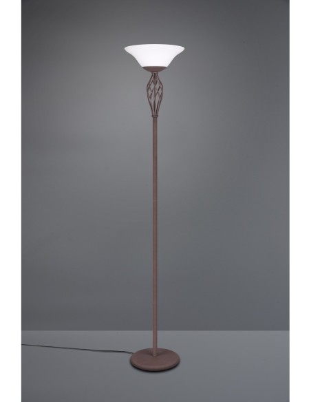 Trio – Rustica – Luminaire décoratif en métal vieilli et verre courbé, idéal intérieur classique ou moderne