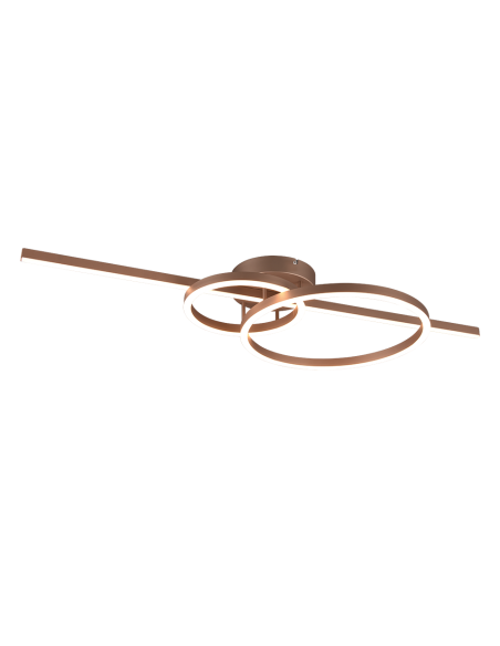 Trio – Montilla – Plafonnier LED café, 54W, 6300lm, 2700–6000K, design géométrique