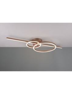 Trio – Montilla – Plafonnier LED café, 54W, 6300lm, 2700–6000K, design géométrique 2