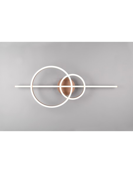 Plafonnier LED 54W – 6300lm, 2700/6000K – Variateur – Télécommande – Café – Trio – Montilla