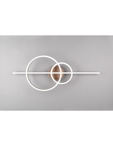 Plafonnier LED 54W – 6300lm, 2700/6000K – Variateur – Télécommande – Café – Trio – Montilla