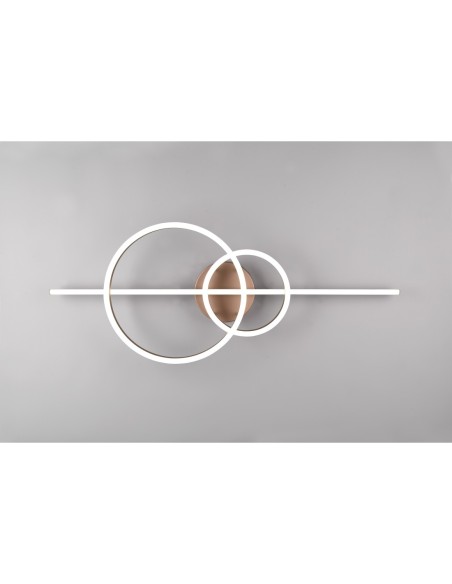 Plafonnier LED 54W – 6300lm, 2700/6000K – Variateur – Télécommande – Café – Trio – Montilla