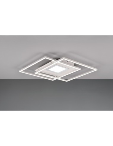 Plafonnier LED 36W – 4200lm, 2700 à 6500K – Dimmable – Blanc mat – Trio – Via  | Trio
