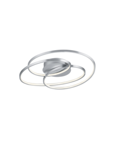 Trio – Gale – Plafonnier LED intégré 38,5W, 5000 lm, nickel mat, design moderne