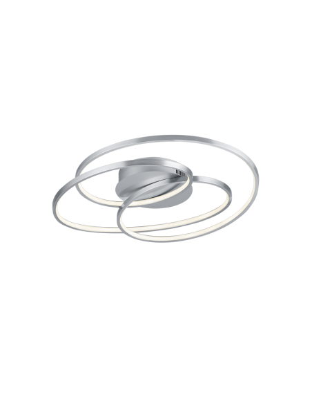 Trio – Gale – Plafonnier LED intégré 38,5W, 5000 lm, nickel mat, design moderne
