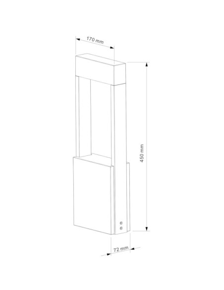 Borne extérieure Led béton et métal 45 cm Chertan 450 - Deko Light Leluminaireled.com