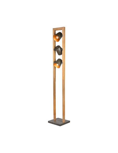 Trio – Bell – Lampadaire 3xE14, nickel antique, hauteur 150 cm, design vintage et moderne