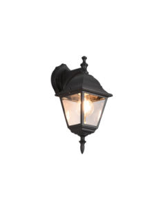 Applique extérieure LIVENZA noir mat avec verre transparent