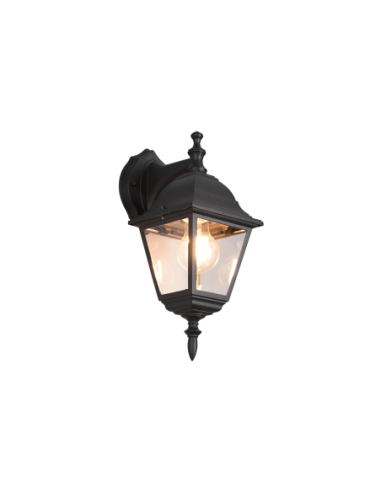 Applique extérieure LIVENZA noir mat avec verre transparent