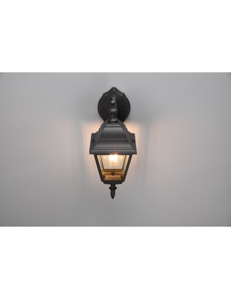 Applique extérieure LIVENZA noir E27 verre IP44