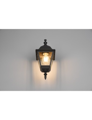 Applique extérieure LIVENZA noir E27 verre IP44
