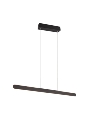 Trio – Helios – Suspension LED 28W, 3300 lm, réglable en hauteur, finition noir mat