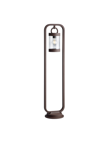 Trio – Sambesi – Potelet extérieur rouille, 1xE27, détecteur crépuscule, IP44