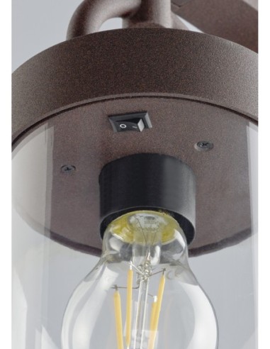 Trio – Sambesi – Potelet IP44 rouille, max 28W, détecteur crépuscule intégré