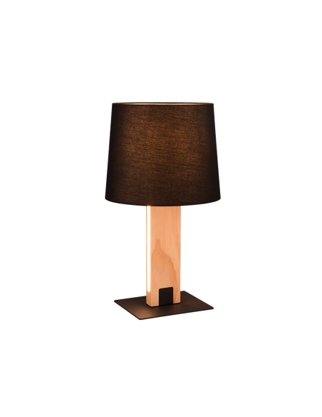 Trio – Rahul – Lampe de table noire mat, 1xE27 max 40W, LED 6W 700lm, variateur tactile