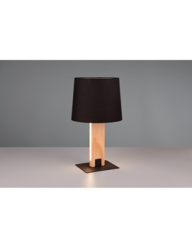 Trio – Rahul – Lampe de table LED 6W, noir mat, dimmable, ambiance chaleureuse et moderne