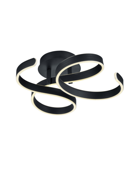 Trio – Francis – Plafonnier LED 40W, 4650lm, 3000K, variateur SWITCH, finition anthracite