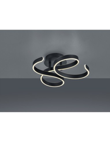 Trio – Francis – Plafonnier moderne anthracite, LED intégrée 40W, lumière dimmable