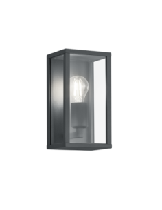 Applique extérieure Garonne anthracite en aluminium avec verre transparent